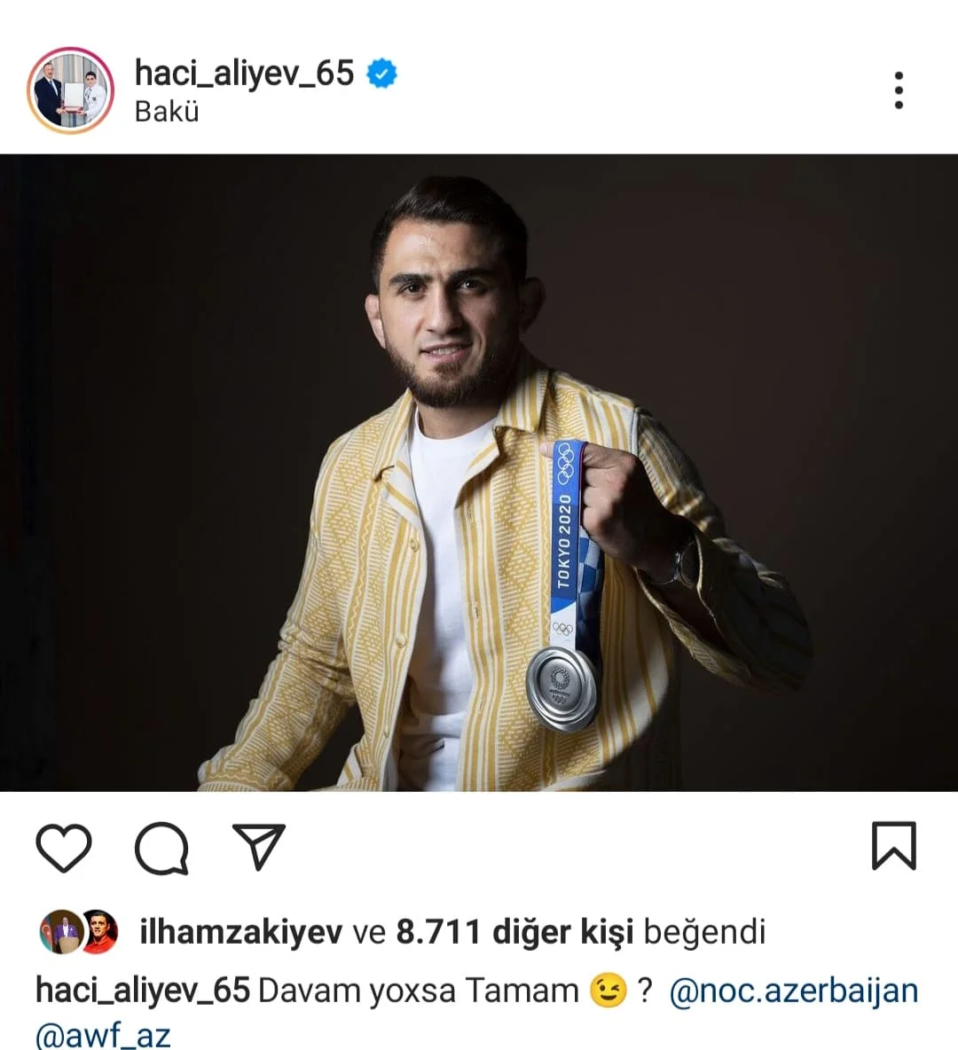 Hacı Əliyev: "Davam, yoxsa tamam?" 