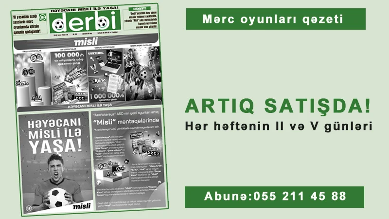 Azərbaycanda "Derbi" adında yeni qəzet fəaliyyətə başladı 