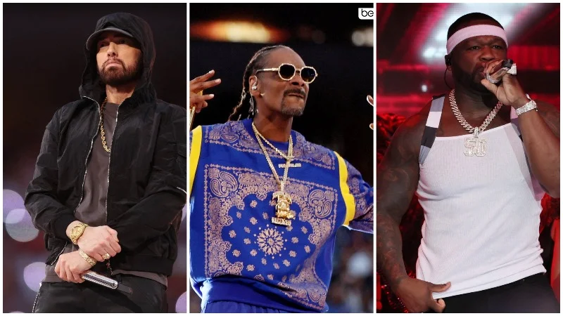 "50 cent", Eminem, Dr.Dre NFL arenasında - VİDEO 