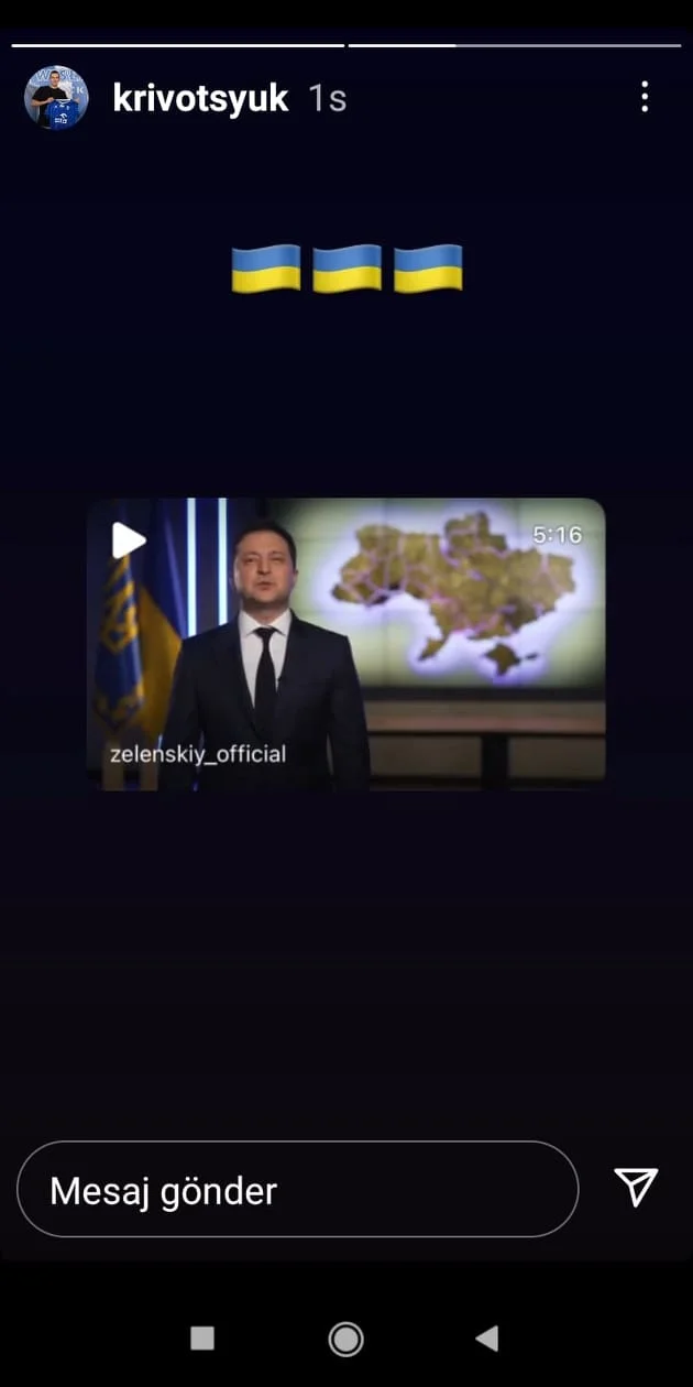 Krivotsyuk tarixi vətəninə dəstək verdi 