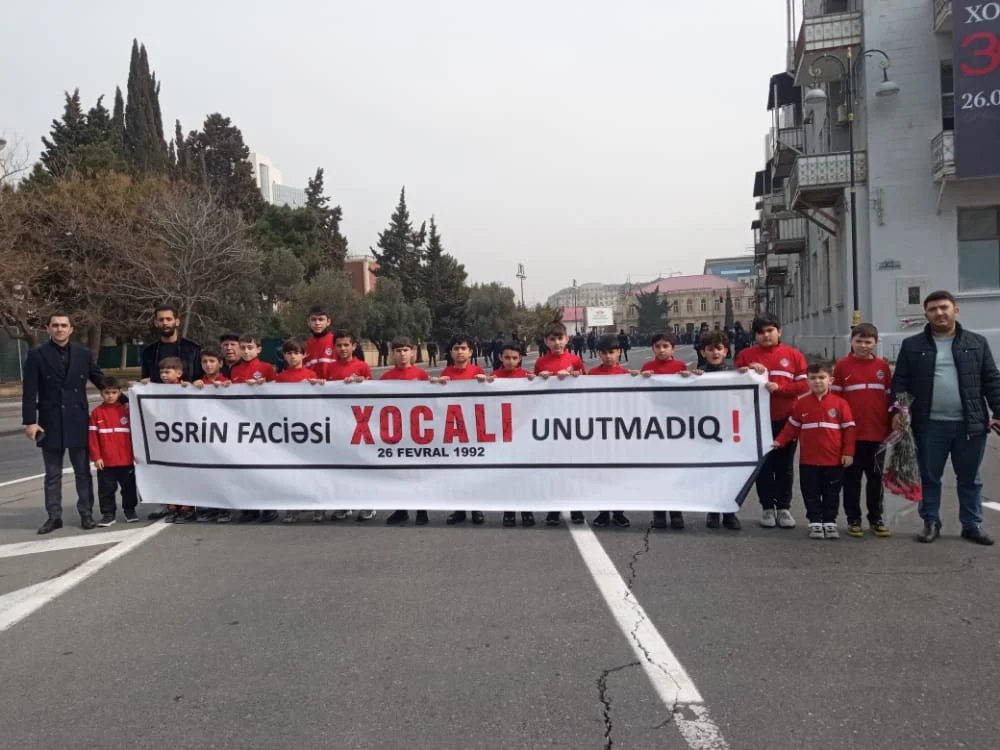 "Xocalı" klubu soyqırım qurbanlarını yad etdi - FOTOLAR 