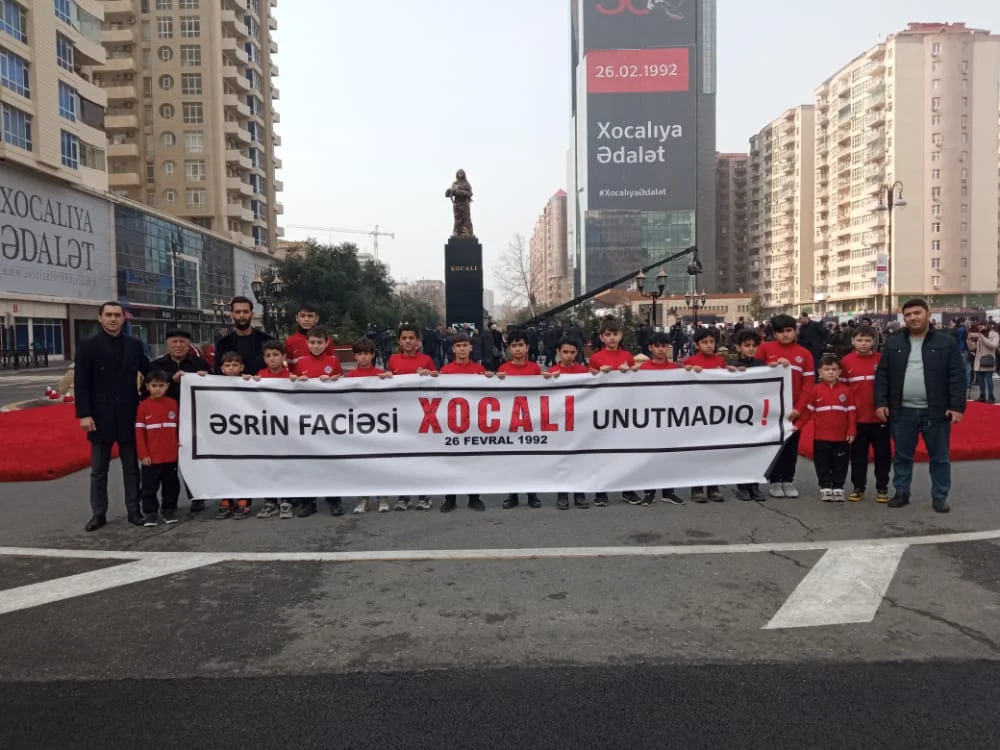 "Xocalı" klubu soyqırım qurbanlarını yad etdi - FOTOLAR 