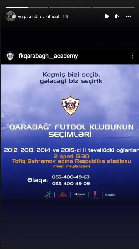 Vüqar Nadirov "Baku Sporting"dən ayrılıb: "Qarabağ"a qayıdır? - Özü açıqladı 