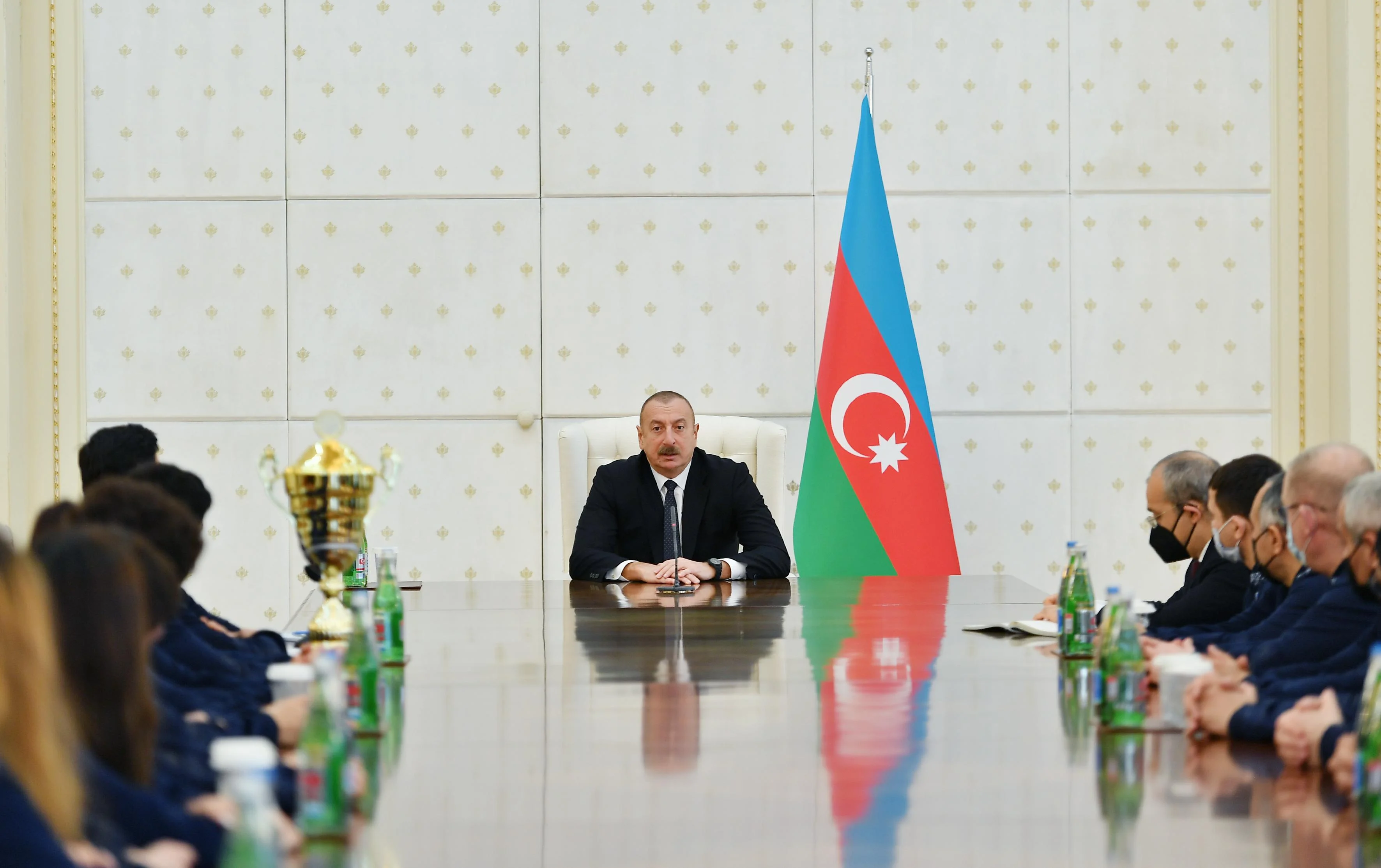 İlham Əliyev Avropa çempionatının iştirakçılarını qəbul etdi - YENİLƏNİB/FOTO 