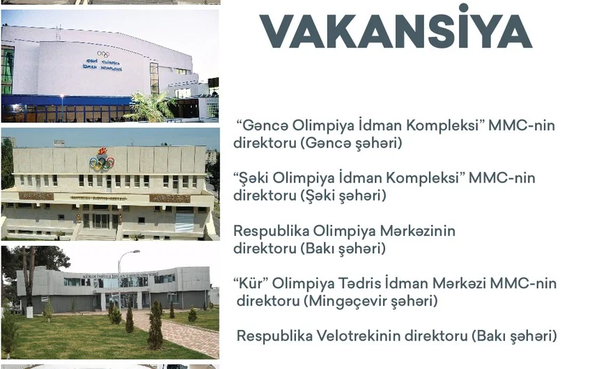 Gənclər və İdman Nazirliyi 5 idman obyektinə direktor axtarır 