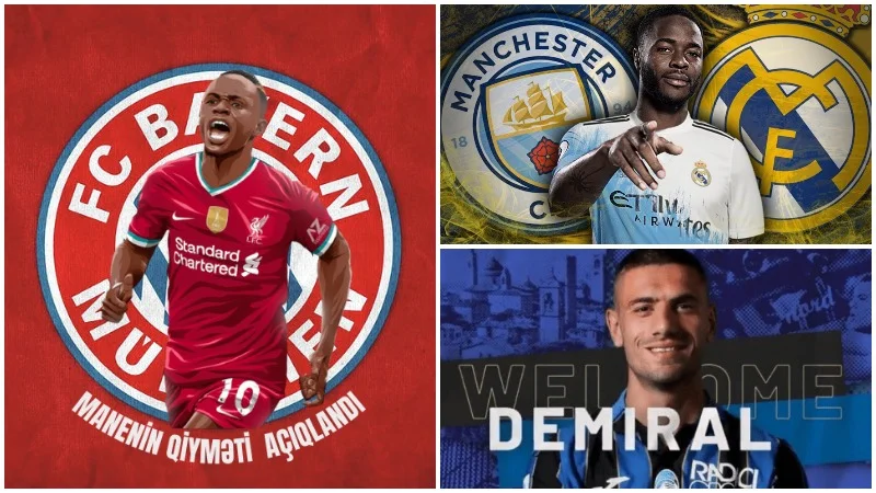Günün transfer xəbərləri: "Real" və "Çelsi" Sterlinq uğrunda mübarizədə 