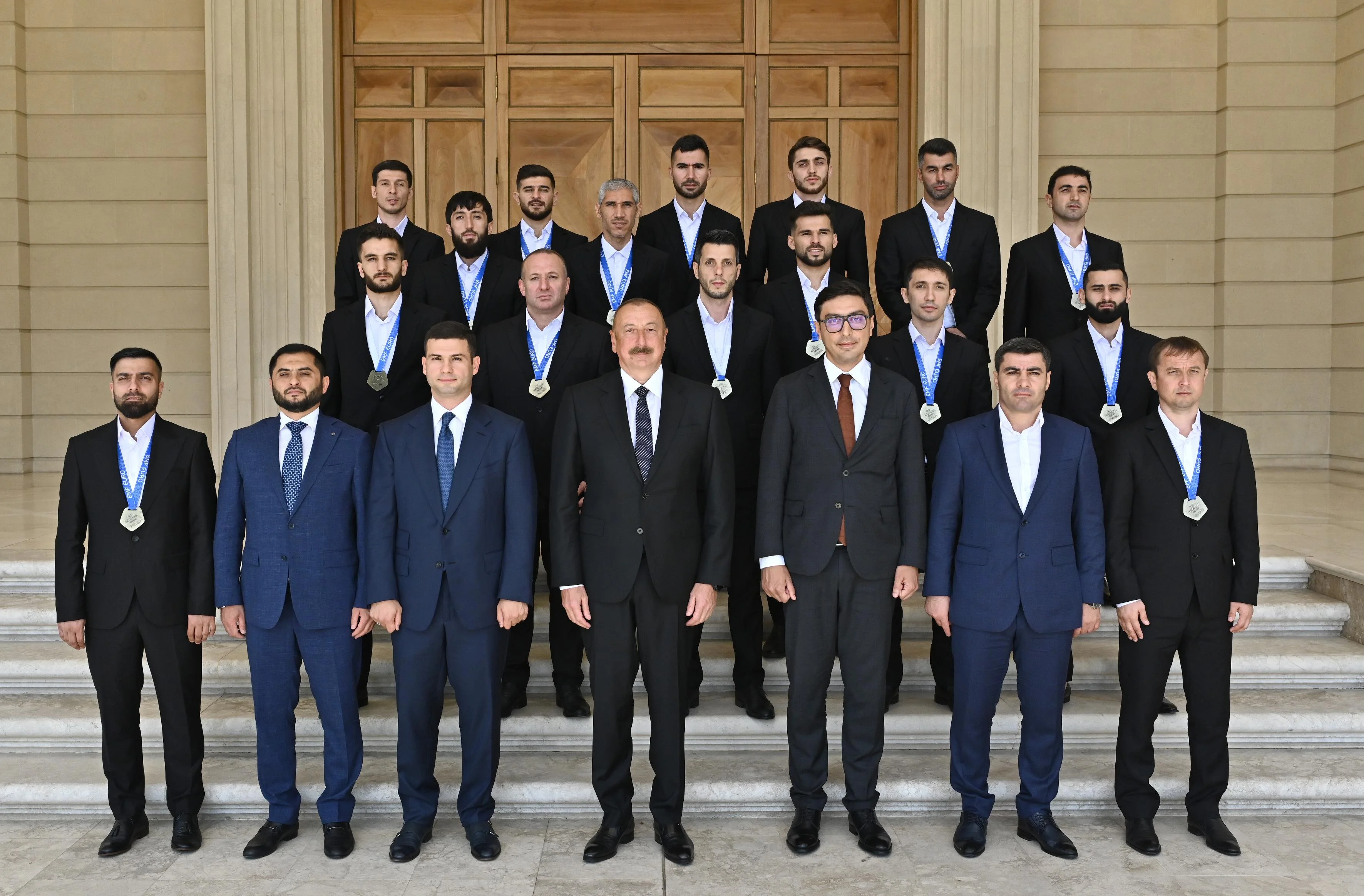 Prezident Avropa çempionu olan komandamızı qəbul etdi - FOTOLAR 