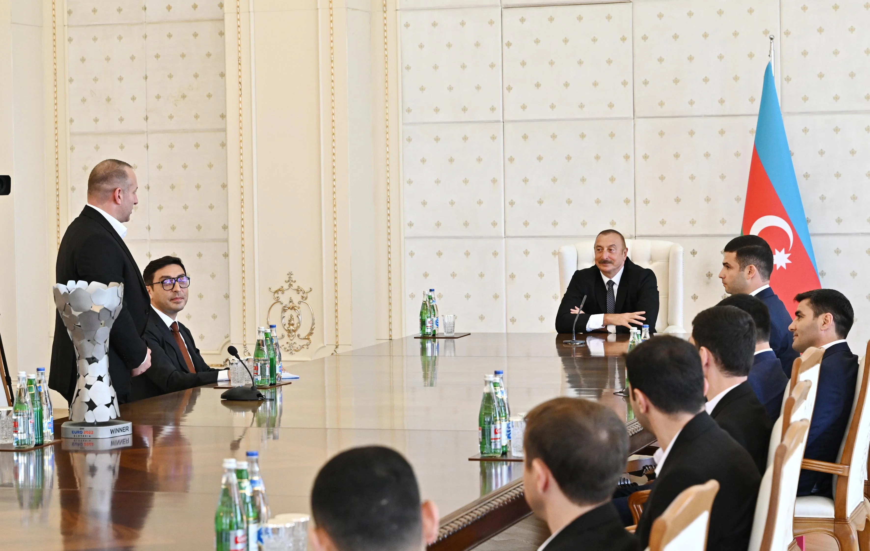 Prezident Avropa çempionu olan komandamızı qəbul etdi - FOTOLAR 