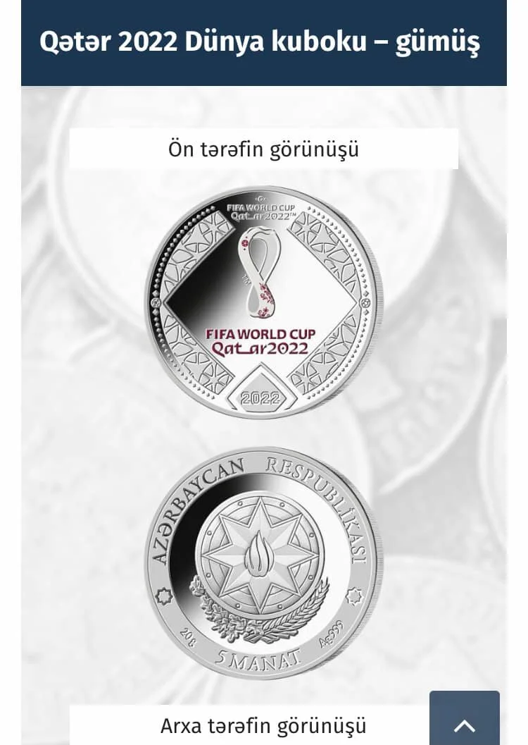 Mərkəzi Bank DÇ-2022-yə həsr olunan pul nişanlarını tədavülə buraxdı - FOTO 