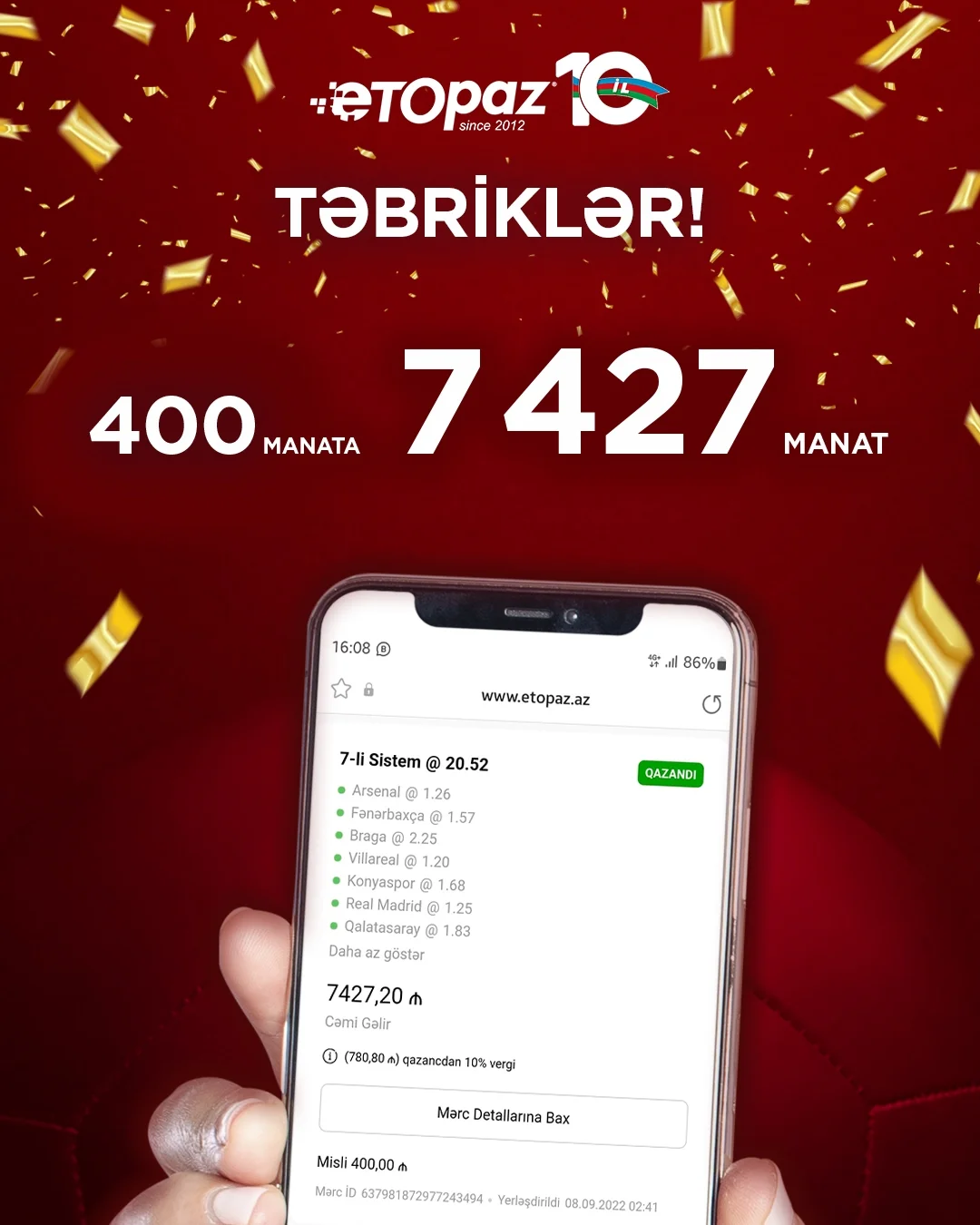 "ETOPAZ"da böyük uduşlar 