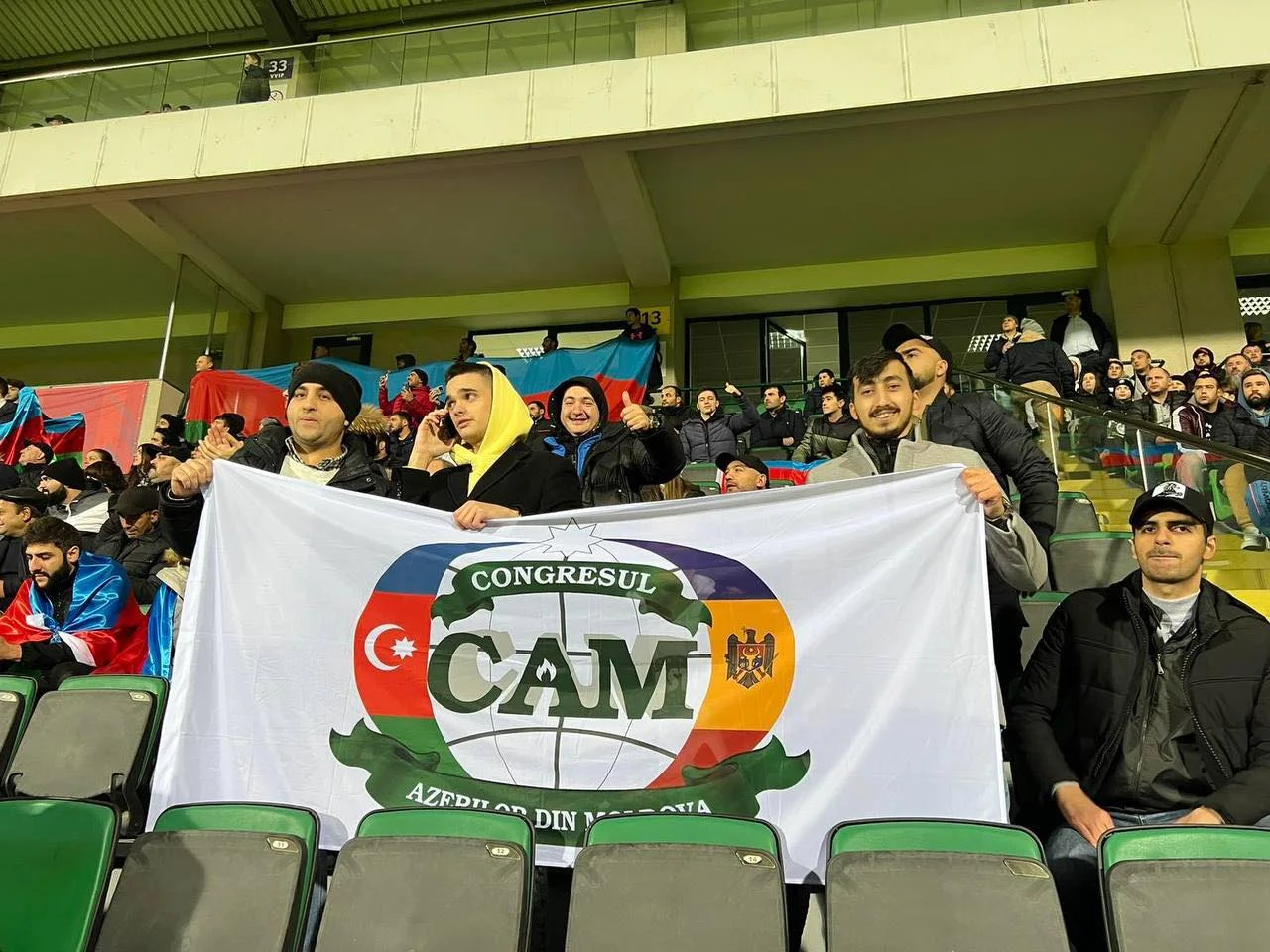 Moldovada yaşayan azərbaycanlılardan millimizə dəstək - FOTOLAR 