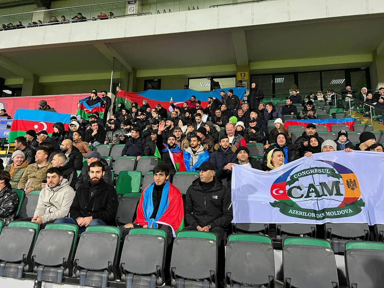 Moldovada yaşayan azərbaycanlılardan millimizə dəstək - FOTOLAR 