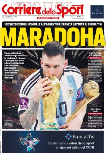 Argentinanın qələbəsi dünya manşetlərində: "İlahi Leo" - FOTOLAR 
