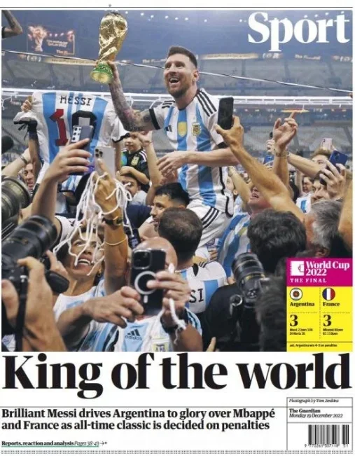 Argentinanın qələbəsi dünya manşetlərində: "İlahi Leo" - FOTOLAR 