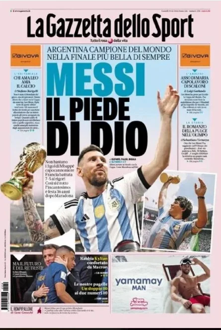 Argentinanın qələbəsi dünya manşetlərində: "İlahi Leo" - FOTOLAR 