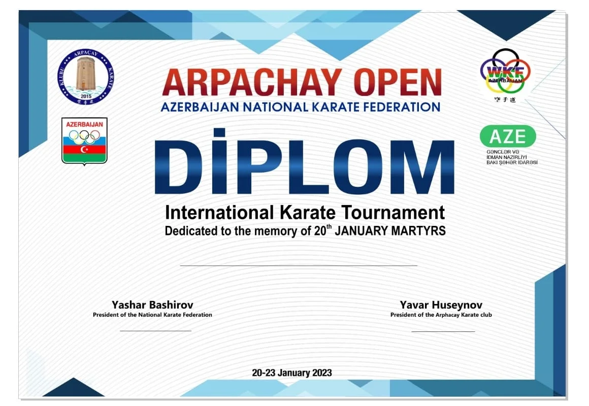 Azərbaycanda ən nüfuzlu karate yarışlarından olan “ARPACHAY OPEN” keçiriləcək 