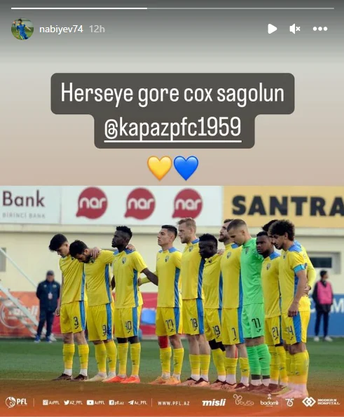 "Kəpəz" kapitanı ilə yolları ayırdı 