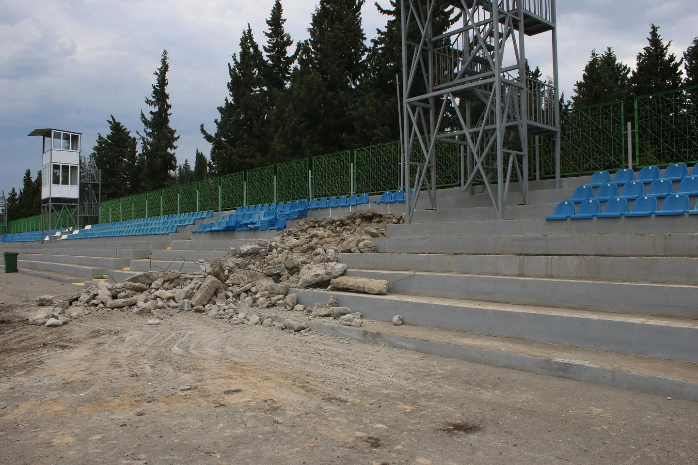 “Turan Tovuz”un stadionunda yenidənqurma işlərinə start verildi - FOTOLAR 