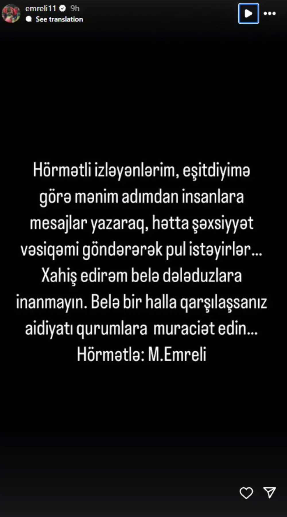 Mahir Emrelinin adından dələduzluq - FOTO 