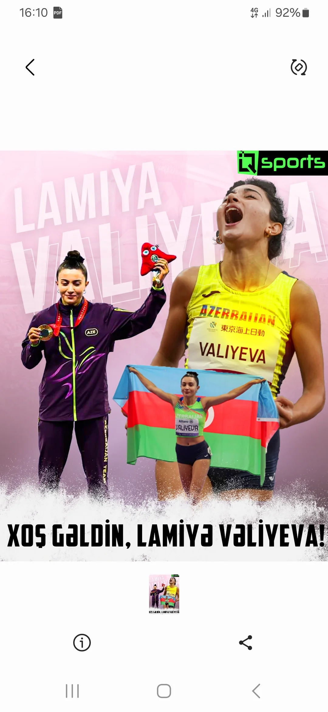 Lamiyə Vəliyeva “IQ Sports Agency” ilə işləyəcək - FOTO 