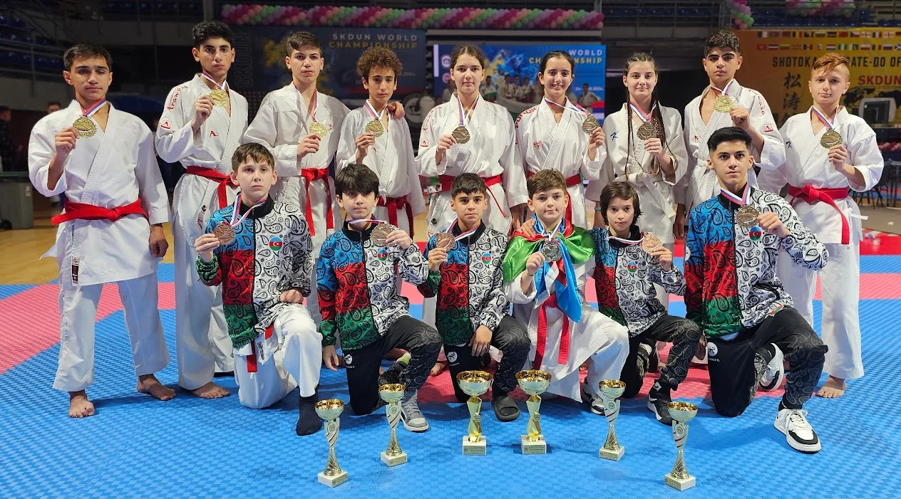 Karateçilərimiz dünya çempionatında tarix yazdılar - FOTOLAR 
