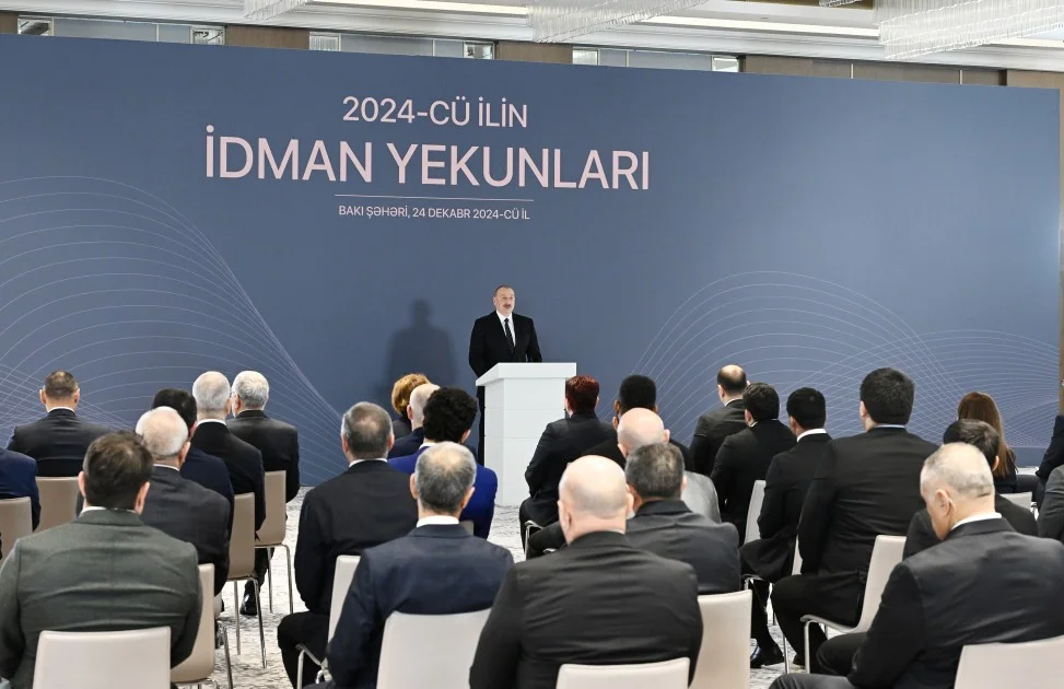 Prezident ilin idman yekunlarına həsr olunan mərasimdə iştirak edib 