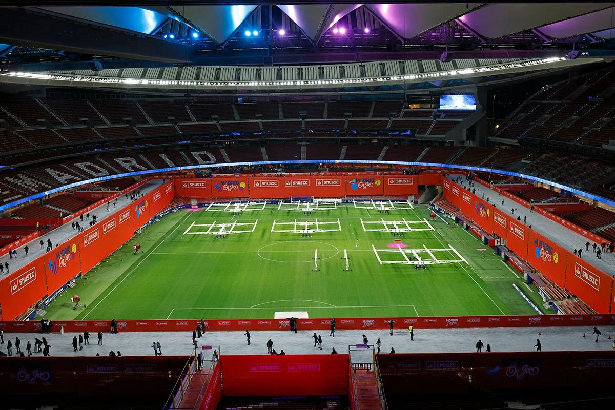 Madridin nəhəng arenası buz meydançasına çevrildi 