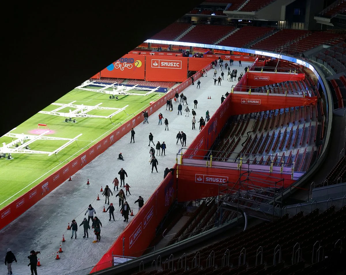 Madridin nəhəng arenası buz meydançasına çevrildi 