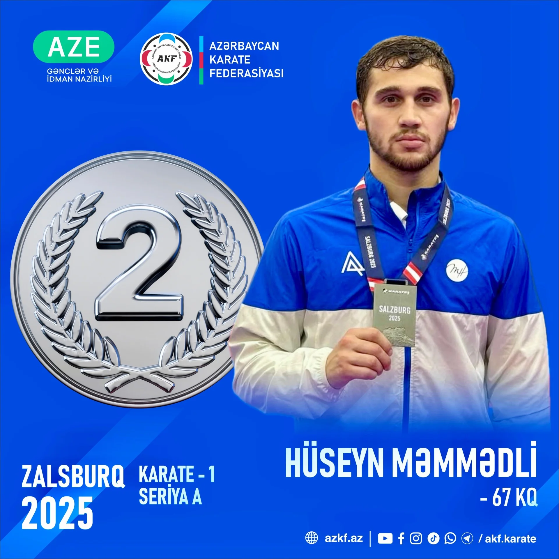 Hüseyn Avstriyada "gümüş" qazandı 