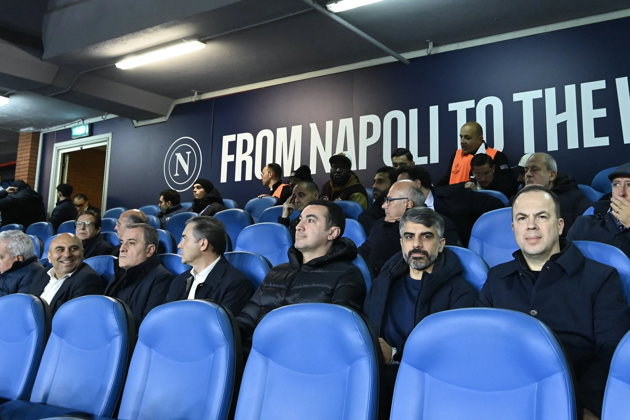 Ceyhun Bayramov "Napoli" - "Qarabağ" oyununu stadiondan izləyib - FOTOLAR 