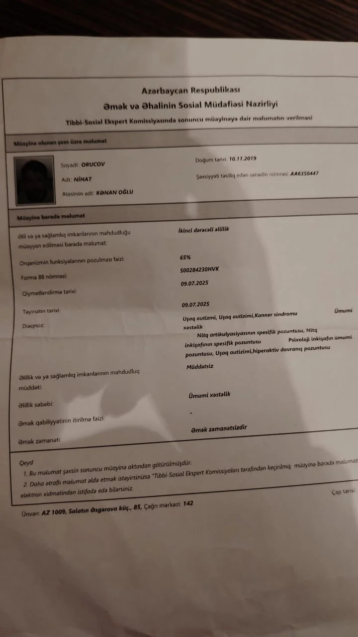 Nihatın həyatı sizin əlinizdədir: Anası yardım üçün müraciət etdi 