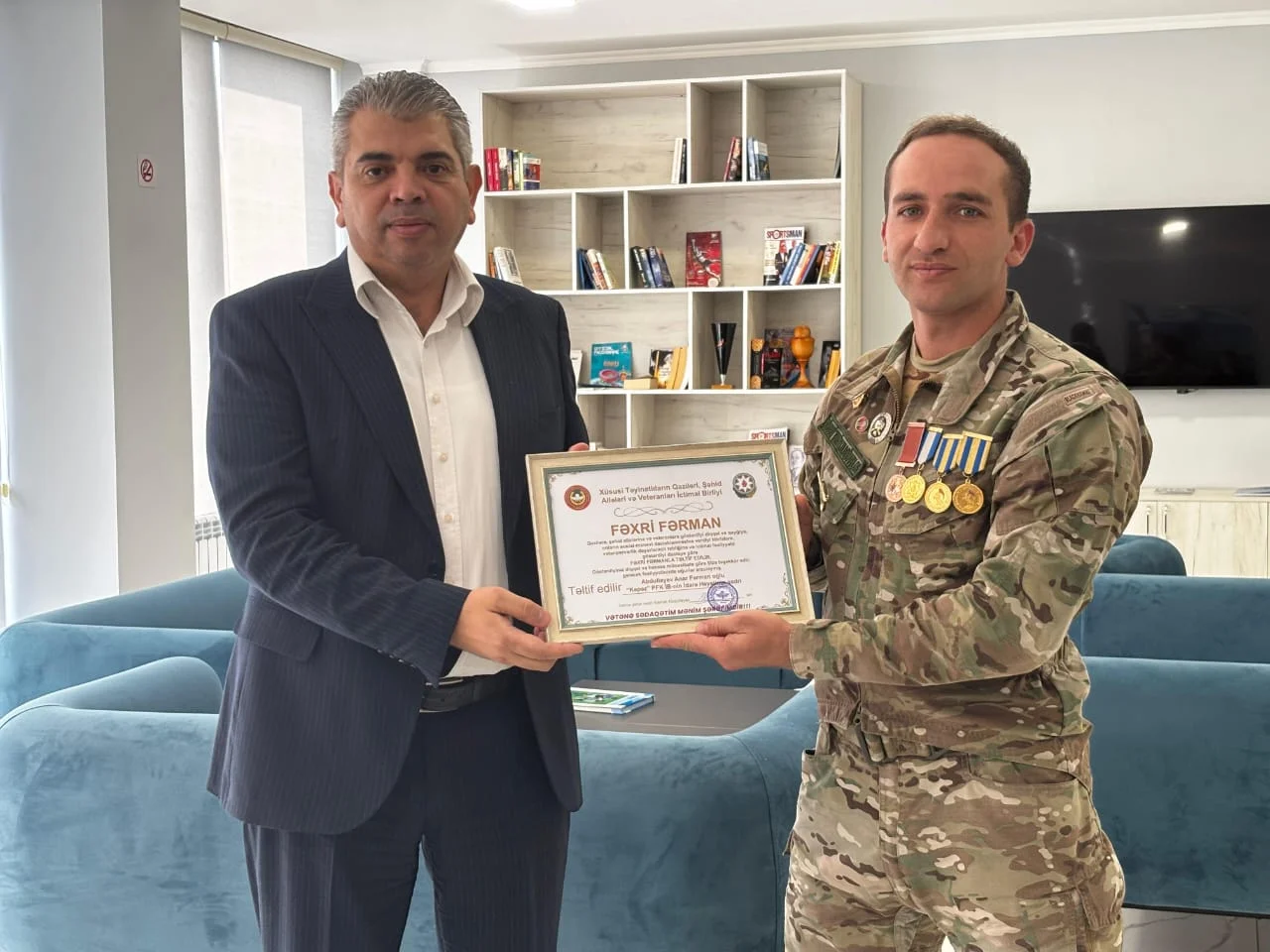 "Kəpəz"in İdarə Heyətinin sədri Anar Abdullayev müharibə veteranları ilə görüşüb 