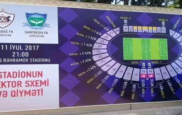 “Qarabağ” - “Samtredia”: bilet qiymətləri açıqlandı 