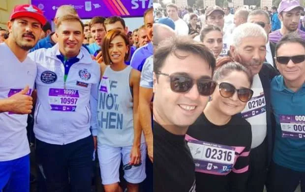 Mədət Quliyev, Zabit Səmədov və Röya "Gəncə Marafonu"nda - FOTOLAR 