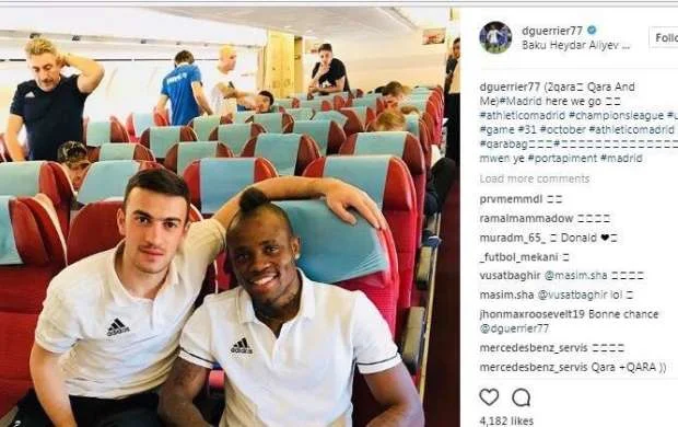 "Qarabağ"ın legionerindən məzəli paylaşım 