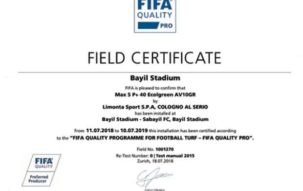 FIFA "Bayıl Arena"da beynəlxalq oyunların keçirilməsinə icazə verdi 