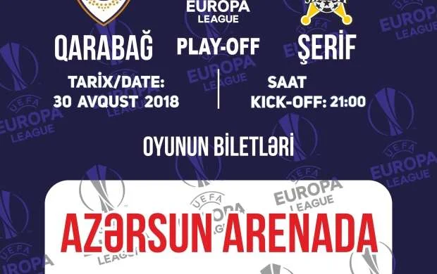 "Qarabağ"ın bugünkü oyununa get, "Şerif"lə matça biletin olsun! 