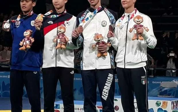 Azərbaycan taekvondoçusu Olimpiadada bürünc medal qazandı - FOTOLAR 