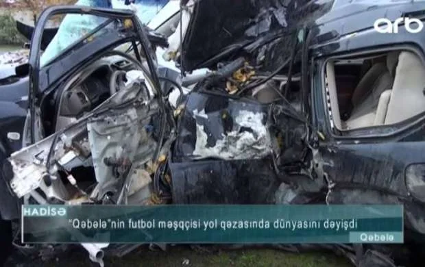 “Qəbələ”nin məşqçisinin öldüyü qəzanın dəhşətli görüntüləri - FOTO/VİDEO 