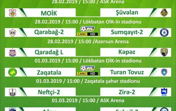 PFL iki oyunu canlı yayımlayacaq 