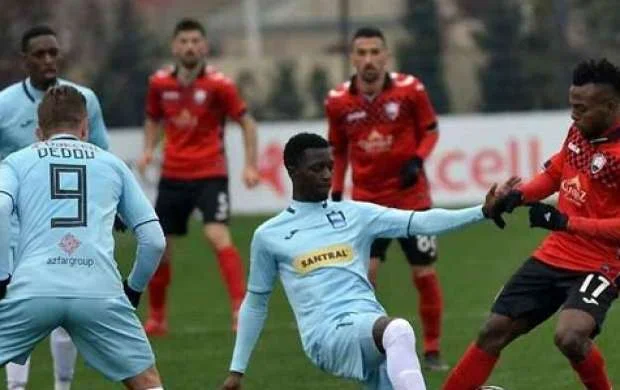 "Qəbələ"nin müdafiəçisi iki qol vurdu, oyun 1:1 bitdi 