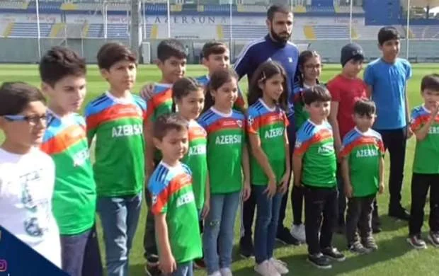 Aprel şəhidlərinin övladları "Qarabağ"ın bazasında bir gün keçiriblər - VİDEO 