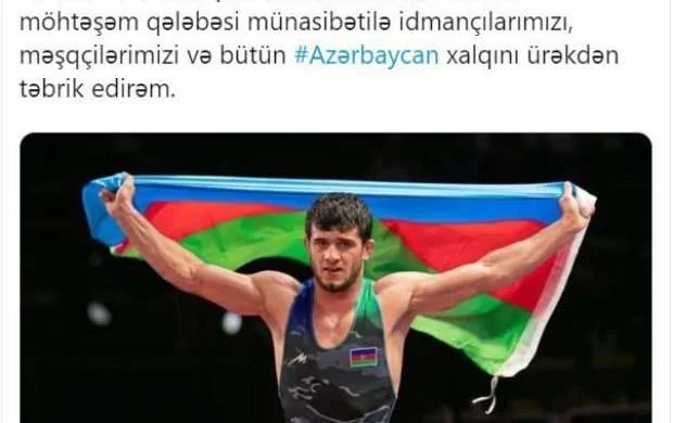 İlham Əliyev millimizi "Twitter"də təbrik etdi - FOTO 
