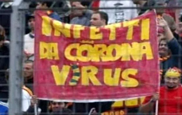 17 il öncə futbolda koronavirus pankartı - FOTO 