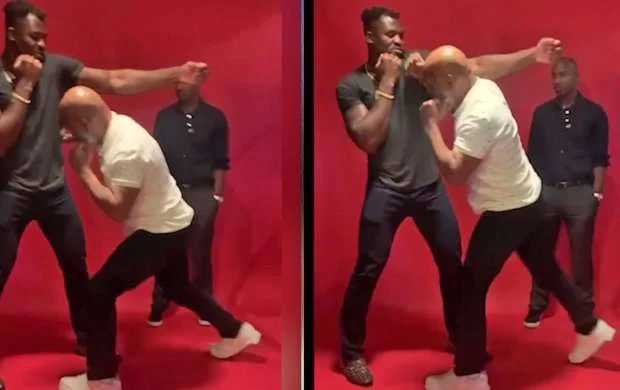 Mayk Tayson UFC döyüşçüsünə məşq keçdi - VİDEO 
