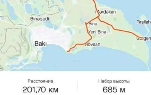 Mədət Quliyev dayanmadan 7 saatdan çox velosiped sürdü - VİDEO 