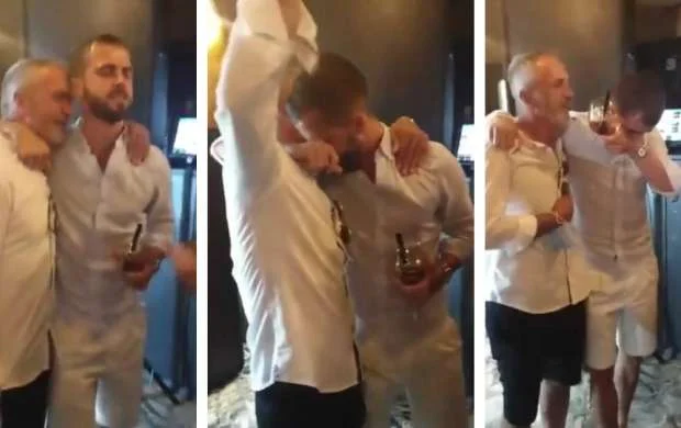 Atasına sarıldı, sevinc göz yaşlarına boğuldu - Pyaniç "Barsa"ya transferini belə qeyd etdi (VİDEO) 