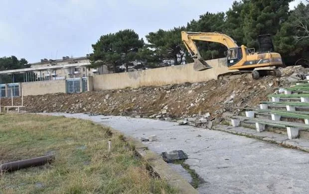 Sumqayıt stadionunda son durum - VİDEO 