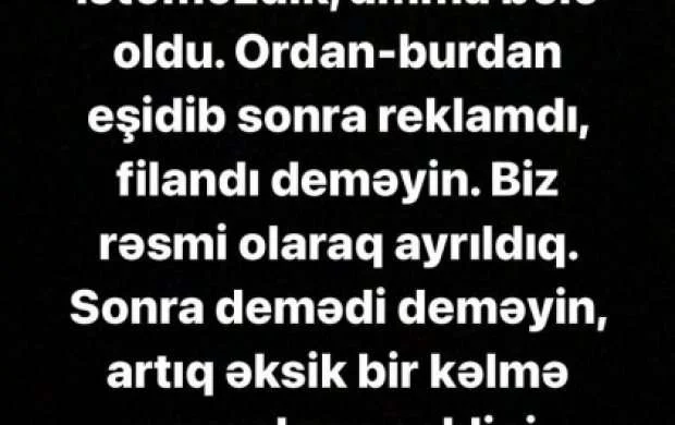 Aynişan idmançı ərindən boşandı 