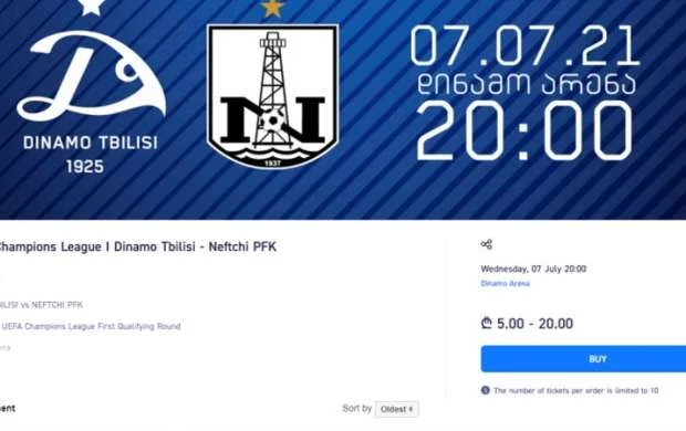 “Dinamo” - “Neftçi” oyununun biletləri satışda 
